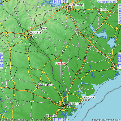 Topographic map of Fairfax