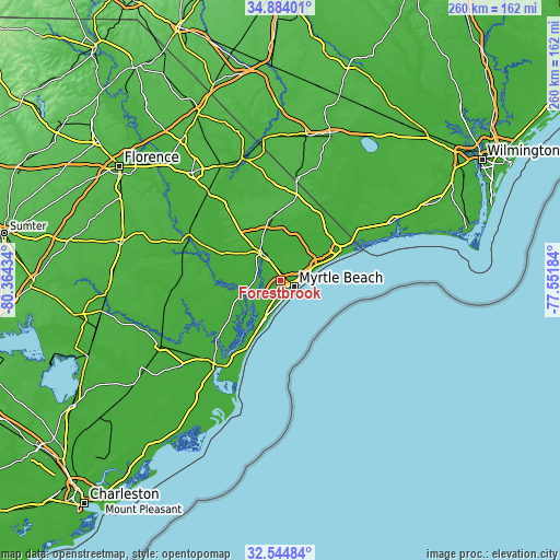 Topographic map of Forestbrook