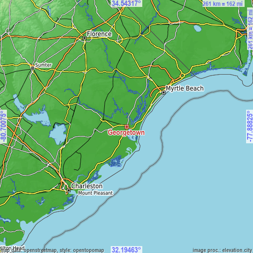 Topographic map of Georgetown