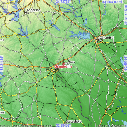 Topographic map of Graniteville