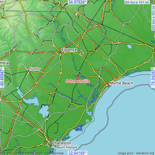 Topographic map of Johnsonville