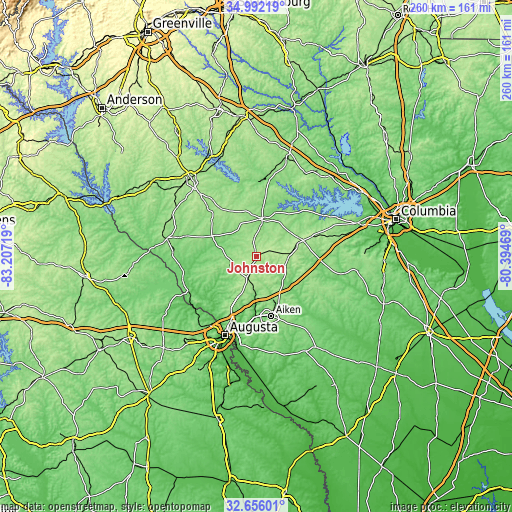 Topographic map of Johnston