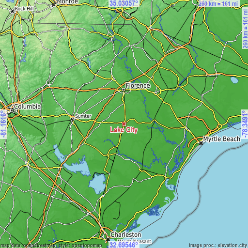 Topographic map of Lake City