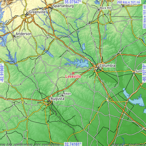 Topographic map of Leesville