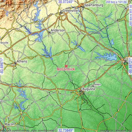 Topographic map of McCormick