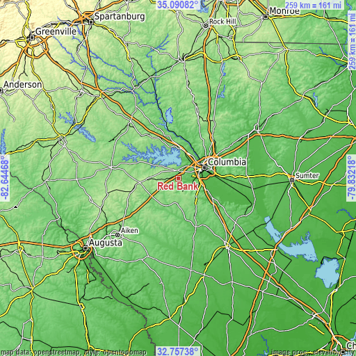 Topographic map of Red Bank