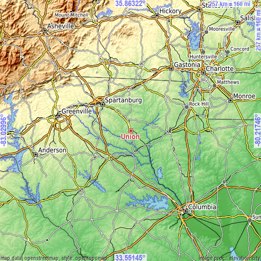 Topographic map of Union