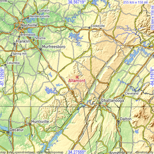 Topographic map of Altamont