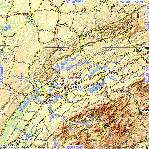 Topographic map of Condon