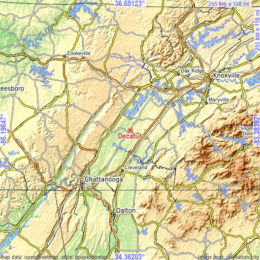 Topographic map of Decatur