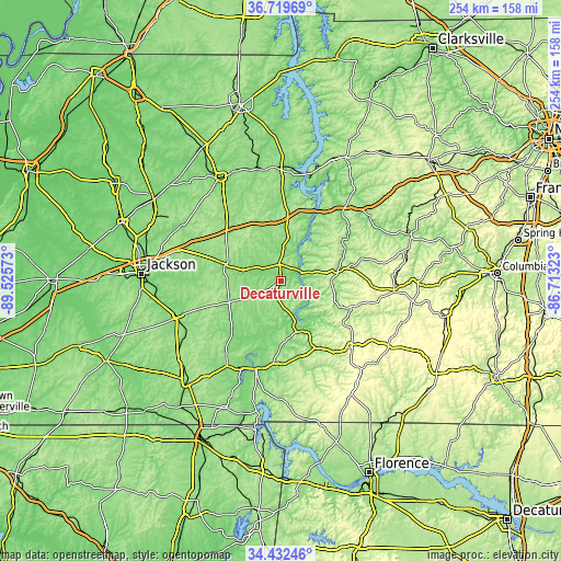 Topographic map of Decaturville