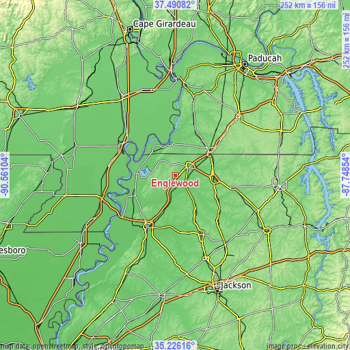 Topographic map of Englewood