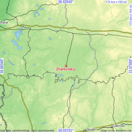 Topographic map of Zharkovskiy