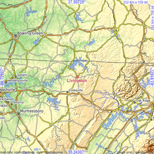 Topographic map of Livingston