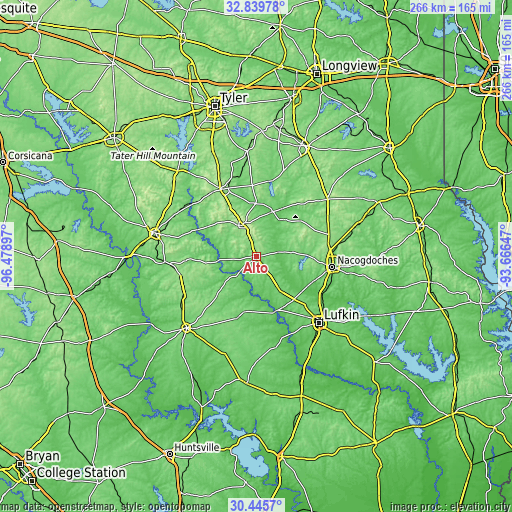 Topographic map of Alto