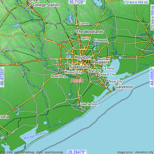 Topographic map of Arcola