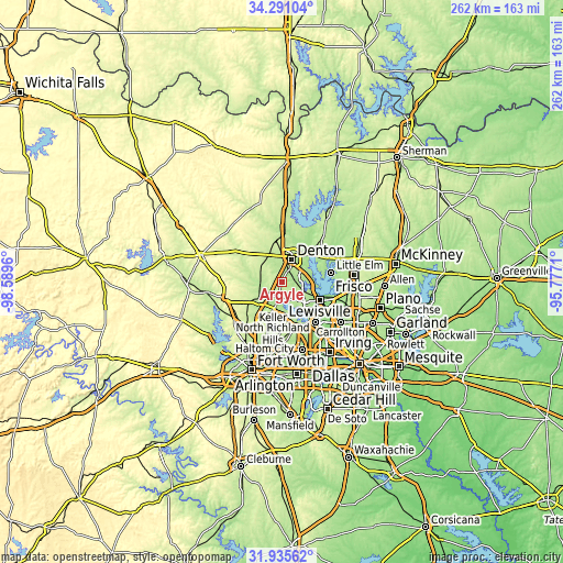 Topographic map of Argyle