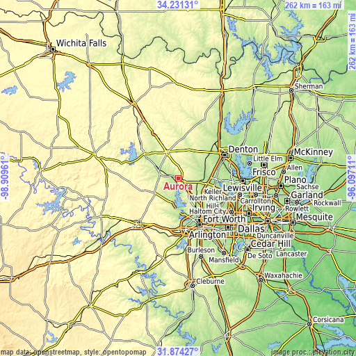 Topographic map of Aurora