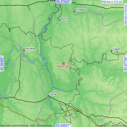 Topographic map of Yermish’