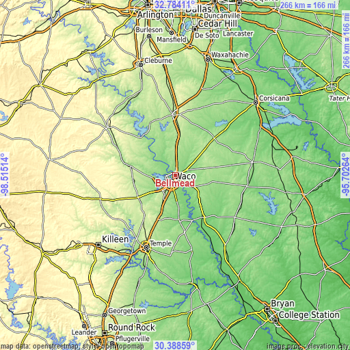 Topographic map of Bellmead