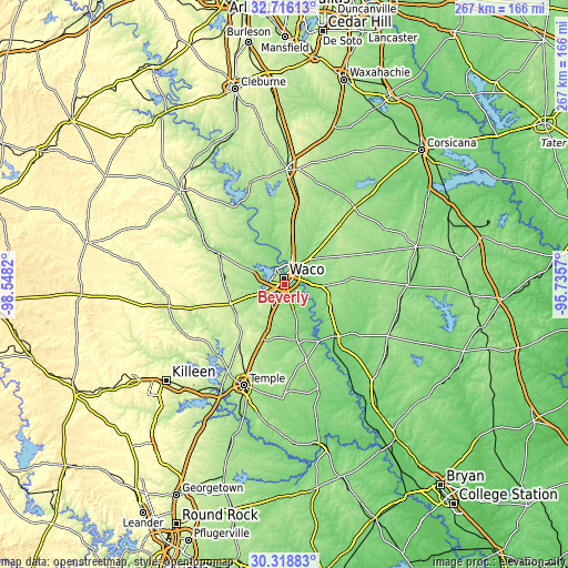 Topographic map of Beverly