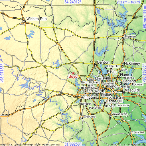 Topographic map of Boyd