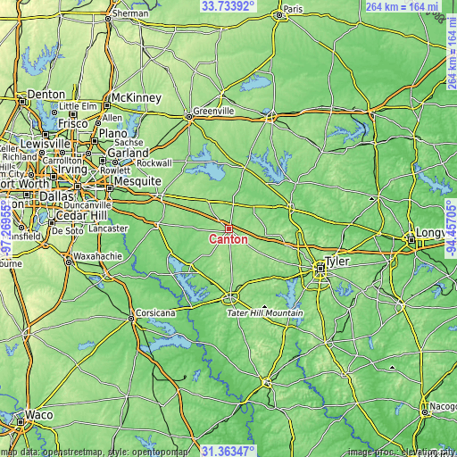 Topographic map of Canton