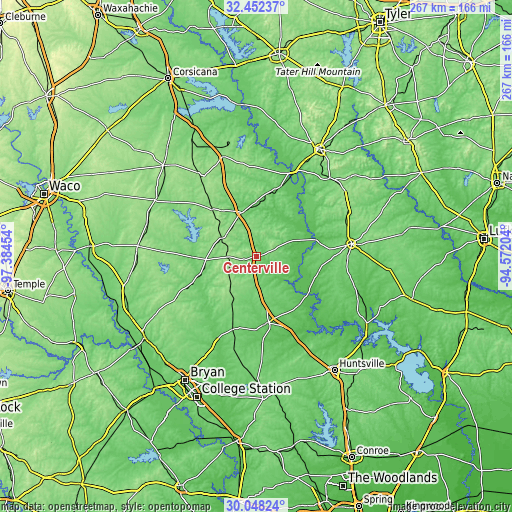 Topographic map of Centerville