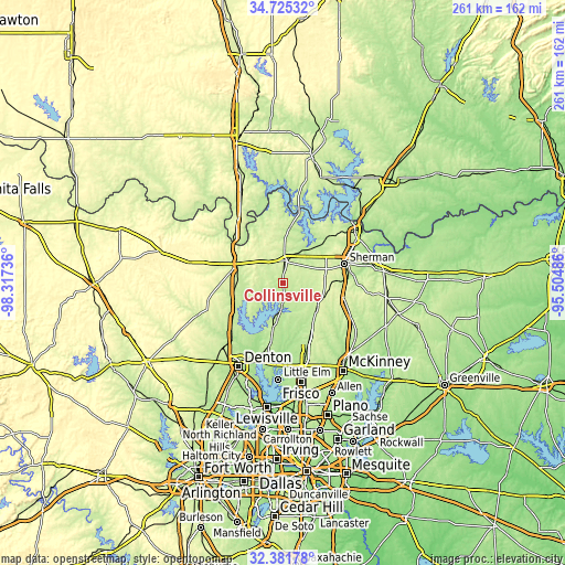 Topographic map of Collinsville