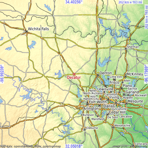 Topographic map of Decatur