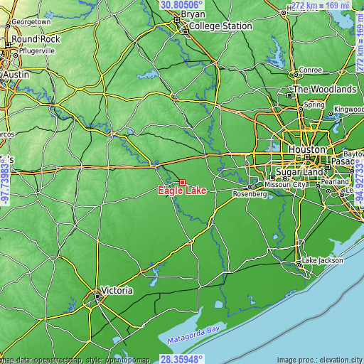 Topographic map of Eagle Lake