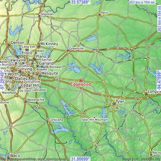 Topographic map of Edgewood