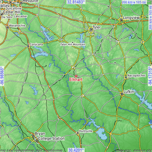 Topographic map of Elkhart