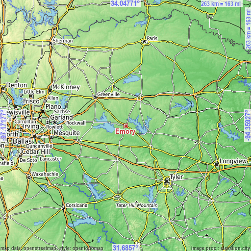 Topographic map of Emory