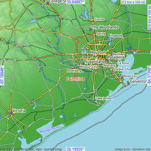 Topographic map of Fairchilds