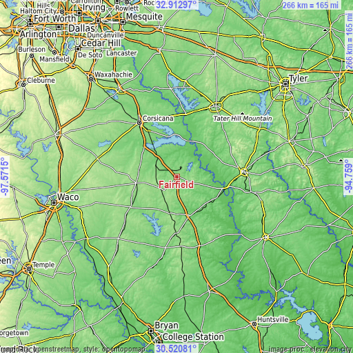 Topographic map of Fairfield