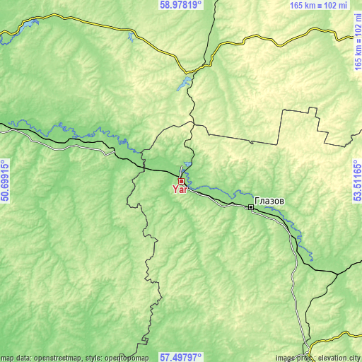 Topographic map of Yar