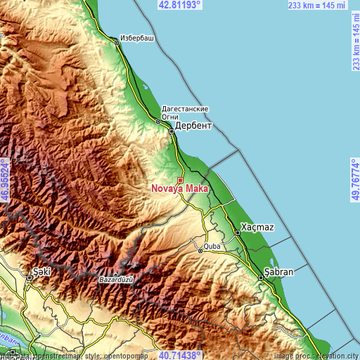 Topographic map of Novaya Maka