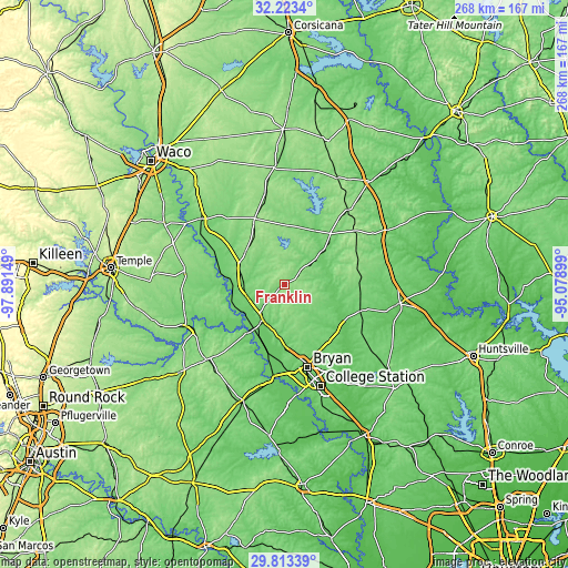 Topographic map of Franklin