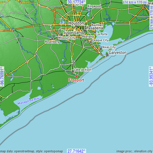 Topographic map of Freeport