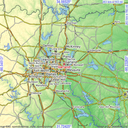 Topographic map of Garland