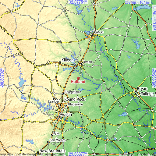 Topographic map of Holland