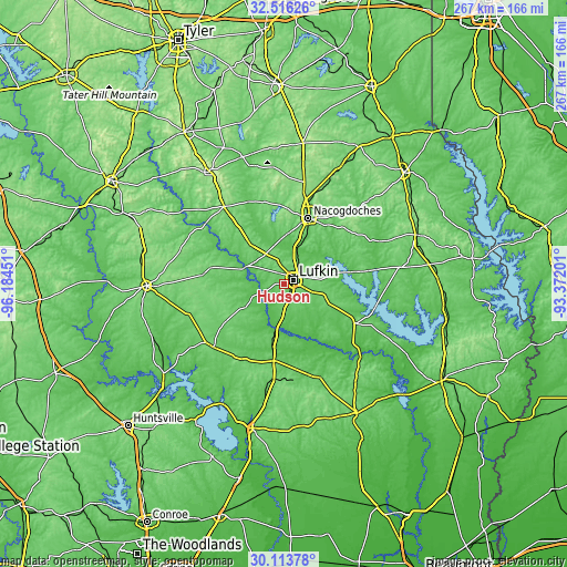 Topographic map of Hudson