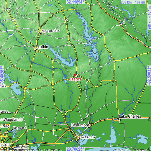 Topographic map of Jasper