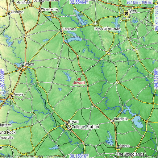 Topographic map of Jewett