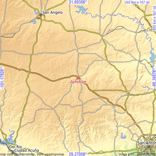 Topographic map of Junction