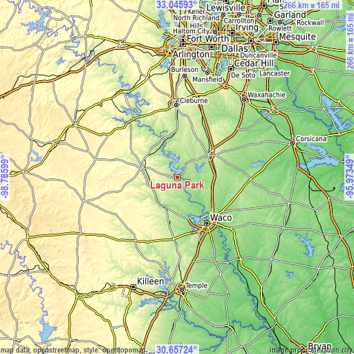 Topographic map of Laguna Park