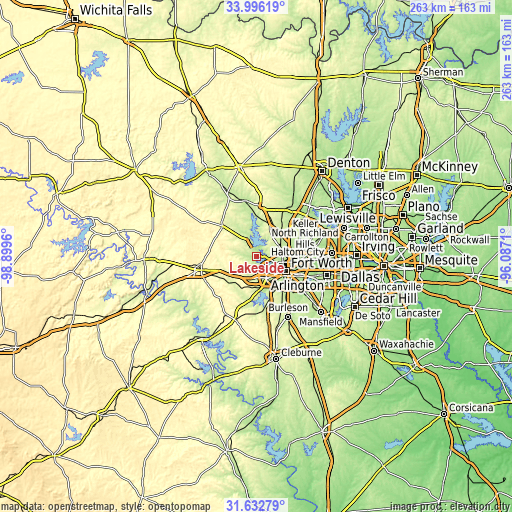 Topographic map of Lakeside