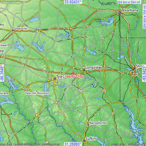 Topographic map of Liberty City