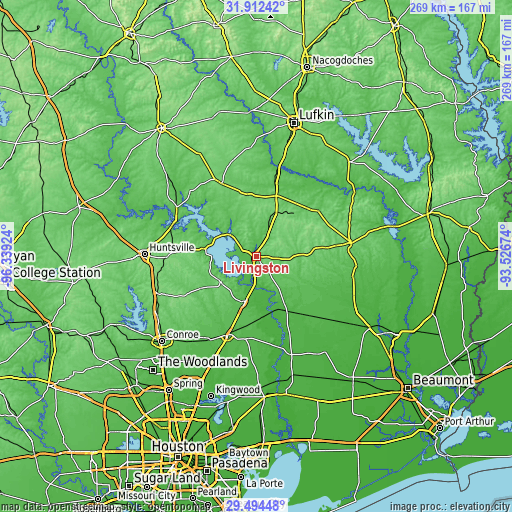 Topographic map of Livingston